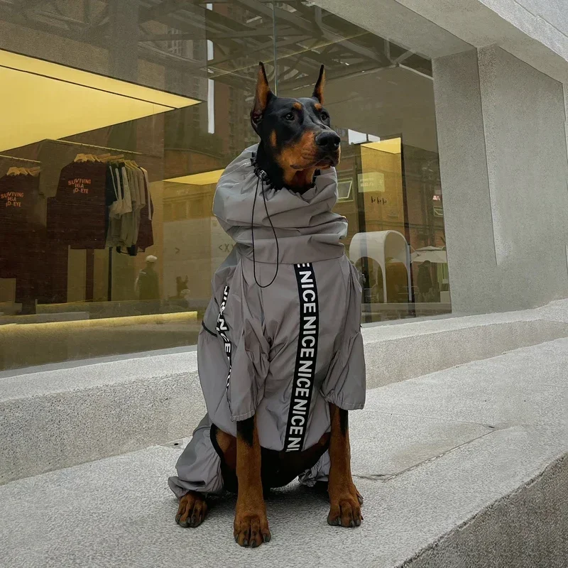 Raincoat Reflective Waterproof Jacket Bulldog Doberman Greyhound Clothes Dogs Accessories Designer Pet Clothes