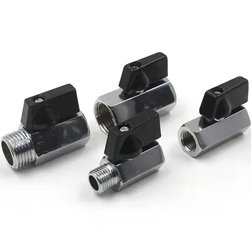 

Brass Ball Valve 1/8" 1/4" 3/8" 1/2" BSP Threaded Mini Male To Female Air Compressor Water Gas Oil Shut Off Valve