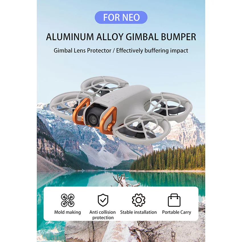 Aluminum Alloy Drone Gimbal Bumper for DJI NEO Accessories Parts Lens Anti-collision Anti-scratch Protection Bar Kit