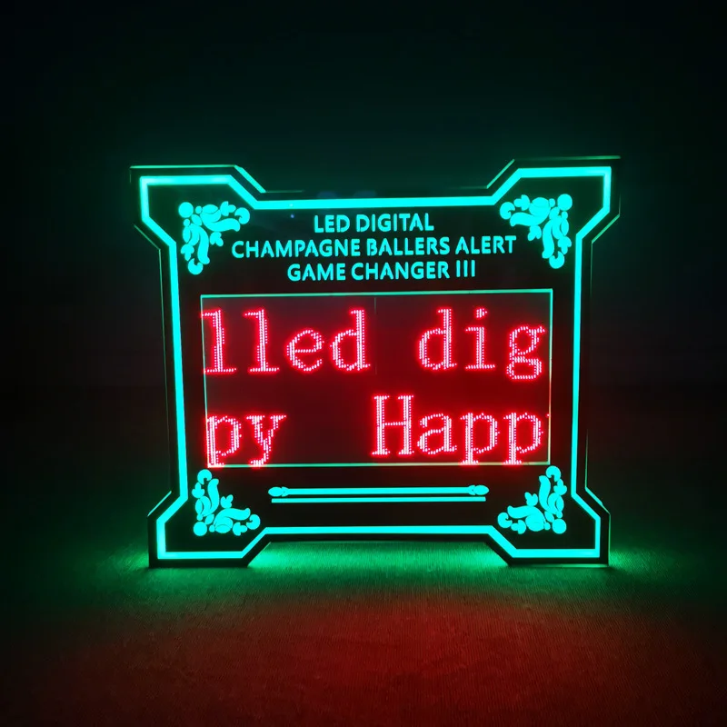 شاشة LED عبر الحدود، لافتة يدوية مضيئة، لوحة إعلانية برمجة ملونة، شريط KTV، دعائم الهتاف للجو #2