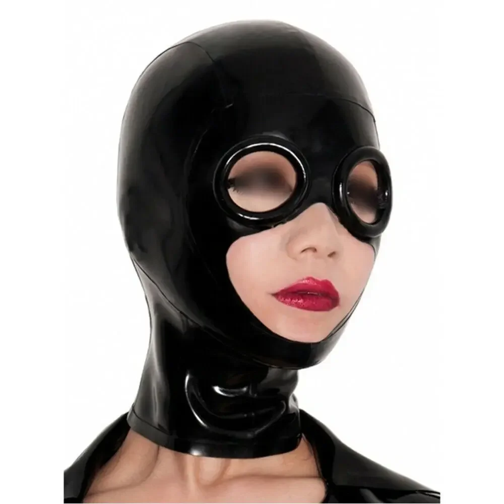 

Latex Hood with Back Zipper Rubber Mask for Beautiful Girl Club Party Wear Costume Halloween Costumes for Women