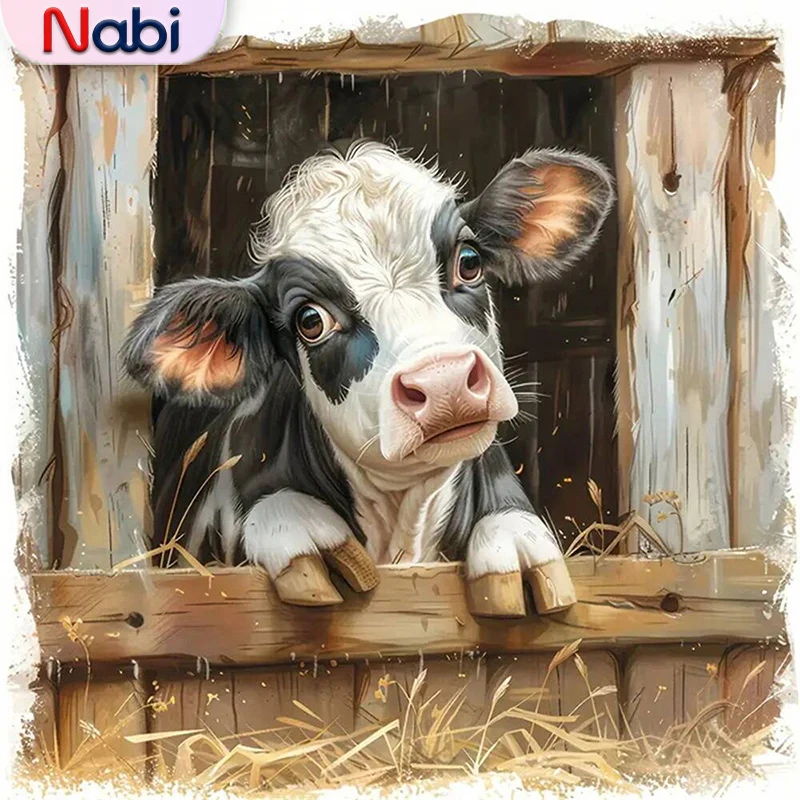 

Nabi New Arrival Diamond Embroidery Cow Mosaic Cattle Animal DIY Diamond Painting Cartoon Acrylic Craft Supplies Child Gift