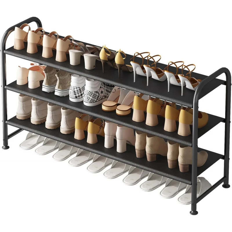 

Long Wide Metal Shoe Rack Storage Organizer Sturdy Space-Saving for Closet Entryway Bedroom Home Dorm