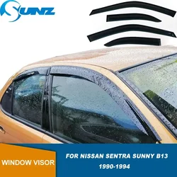Car Window Deflector For Nissan Sentra Sunny B13 1990 1991 1992 1993 1994 Window Visor Vent Sun Shade Rain Guard Weathershield