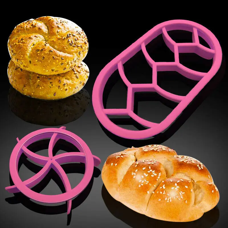 Cookie Cutter Round & Oval Baking Molds Bread Dough Pastry Cutters Non-stick Fan Cookie Biscuit Press Mould Kitchen Baking