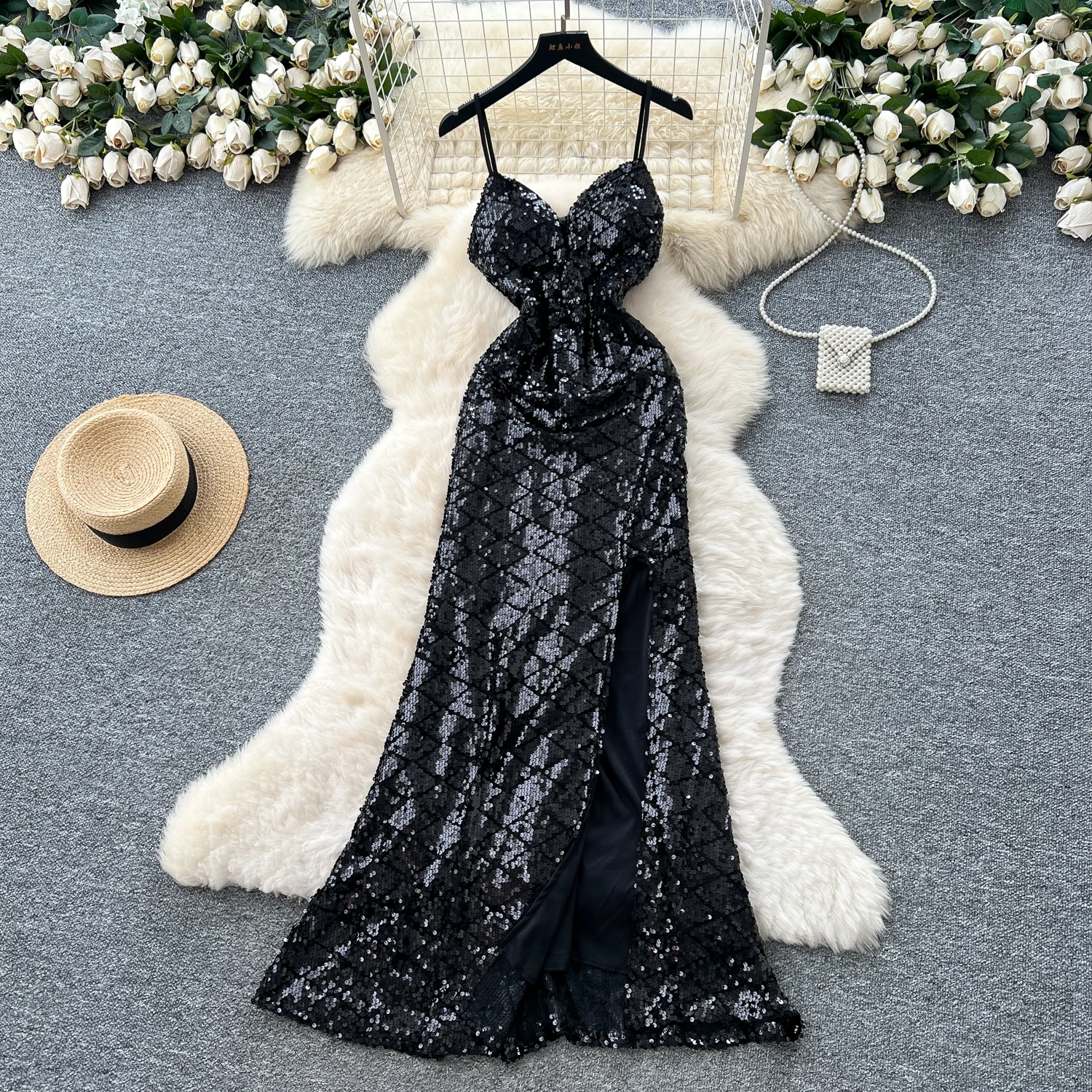 Chic vintage sleeveless pleated Elegant Fairy korean fashion Boho women clothing Long dress ceremony dresses