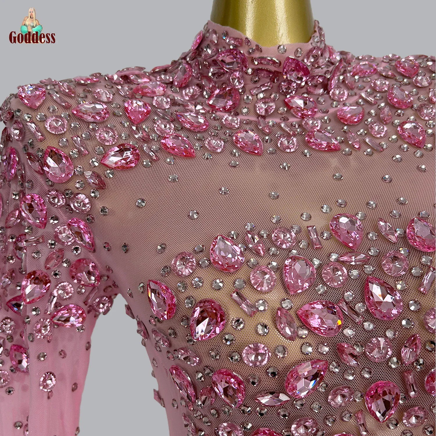 

Trendy Maxi Dress For Hot Girls Sparkly Rhinestone Prom Classic Evening Gown Club Party Queen Formal Event Chic Dress Fashion