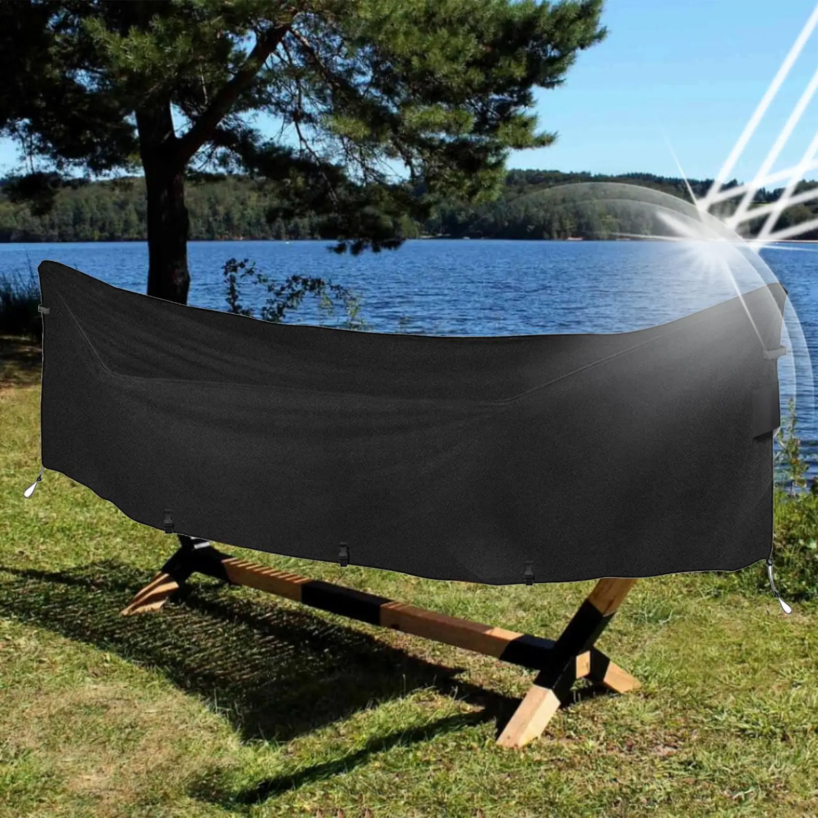 Hammock Cover Waterproof Heavy Duty UV Protection Outdoor Storage Hammock Cover for Summer Winter Camping Travel Hiking Climbing