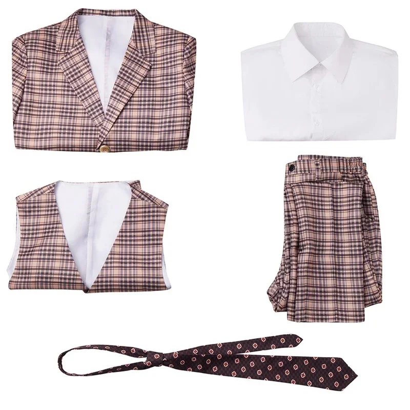 Film Roald Dahl's Matilda the Musical Mr. Wormwood Cosplay Outfit Carnevale di Halloween Costumi natalizi Abito uniforme con cravatta M