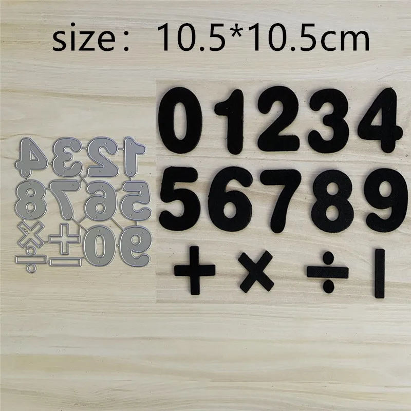 0-9 Number Symbol Metal Cut Dies Stencils for Scrapbooking Stamp/Photo Album Decorative Embossing DIY Paper Cards