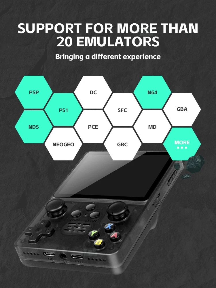 Mais recente console de jogos retrô portátil clássico RG35S jogadores de jogos portáteis com tela colorida de 3,5 polegadas