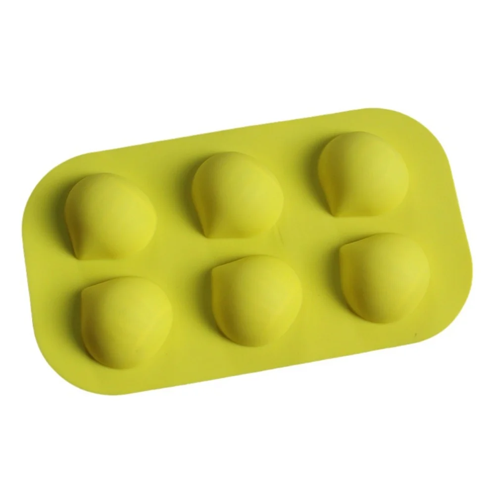Hot Selling 6 Holes Silicone Chocolate Mold DIY Chestnut Shape Jelly Pudding Handmade Soap Mold Nut Series Kitchen Baking Tools