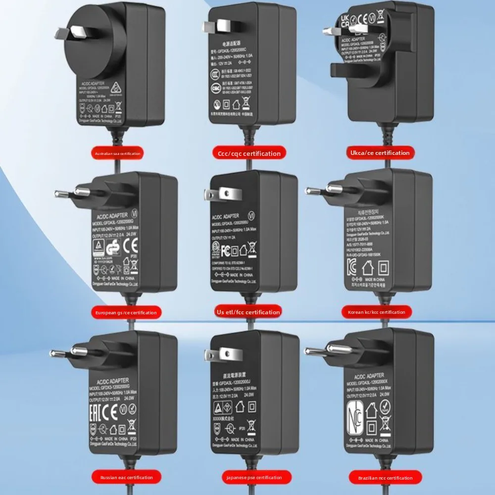 12V2a Notebook Power Adapter EU/UK/US/AU Compatible LED Lighting 12V2A Pure Copper Certified 24W Electrical Accessory