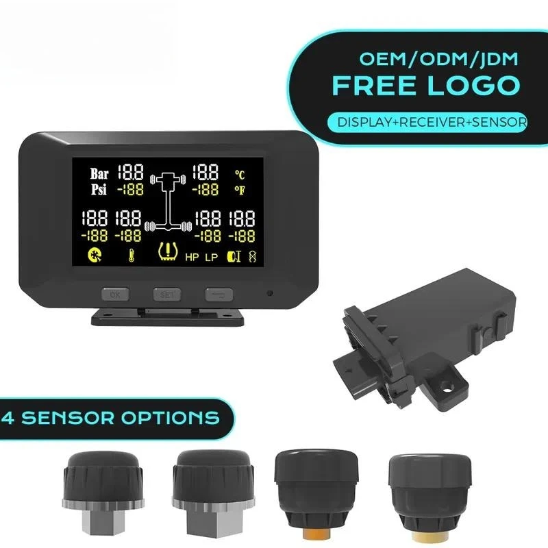 Trucks TPMS, Built in Sensor LCD Display Tire Pressure Monitoring System Tire Pressure Sensor
