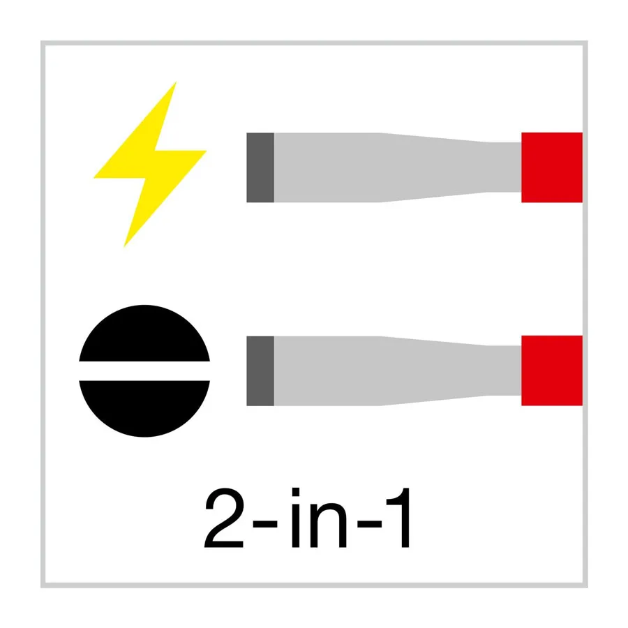 

Тестер напряжения PB Swiss 2-в-1 со светодиодом, 100-250В переменного тока, измеритель электричества и прочная изолированная отвертка, модель No.PB.175.0-60, со светодиодом