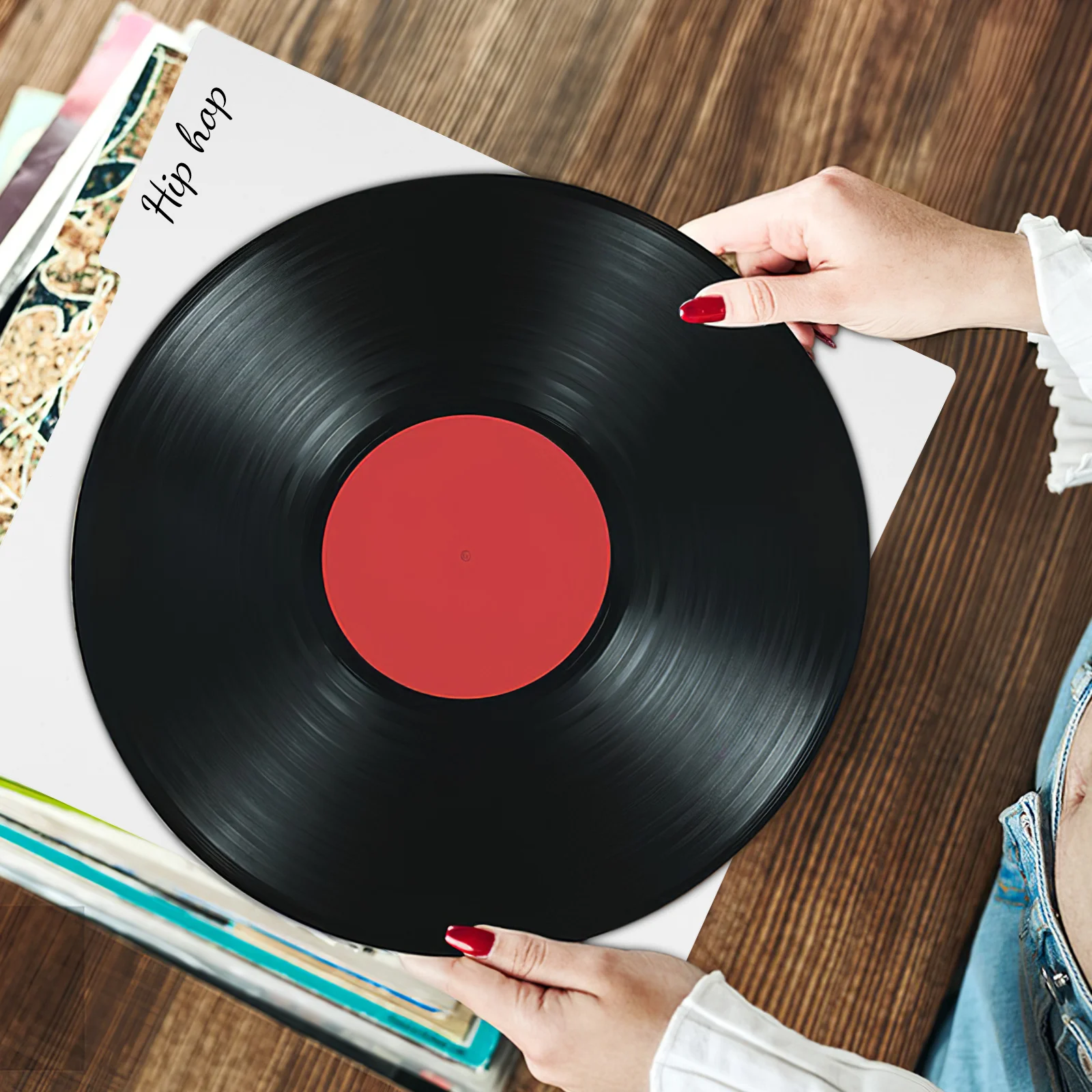 

5 Pcs Music Category Card Vinyl Record Organizer Tabs Write on Dividers PP Material Fade Resistant White Sturdy Storage Solution