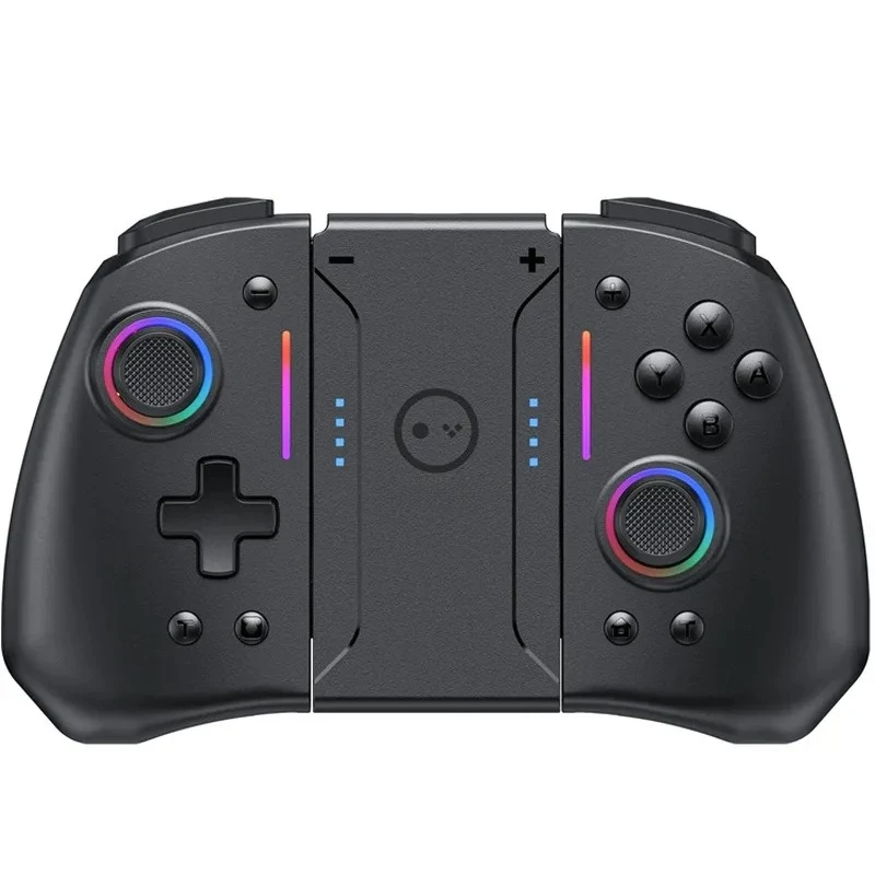 for Switch Joy Con Bluetooth Handle Colorful RGB Light with Back Button Wireless Left and Right Handle