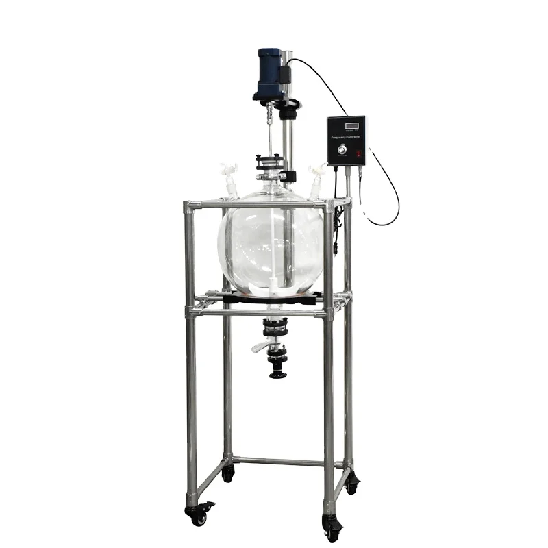 Lab Glass Liquid Extractor Solid Liquid Centrifugal Separator with PTFE Agitator