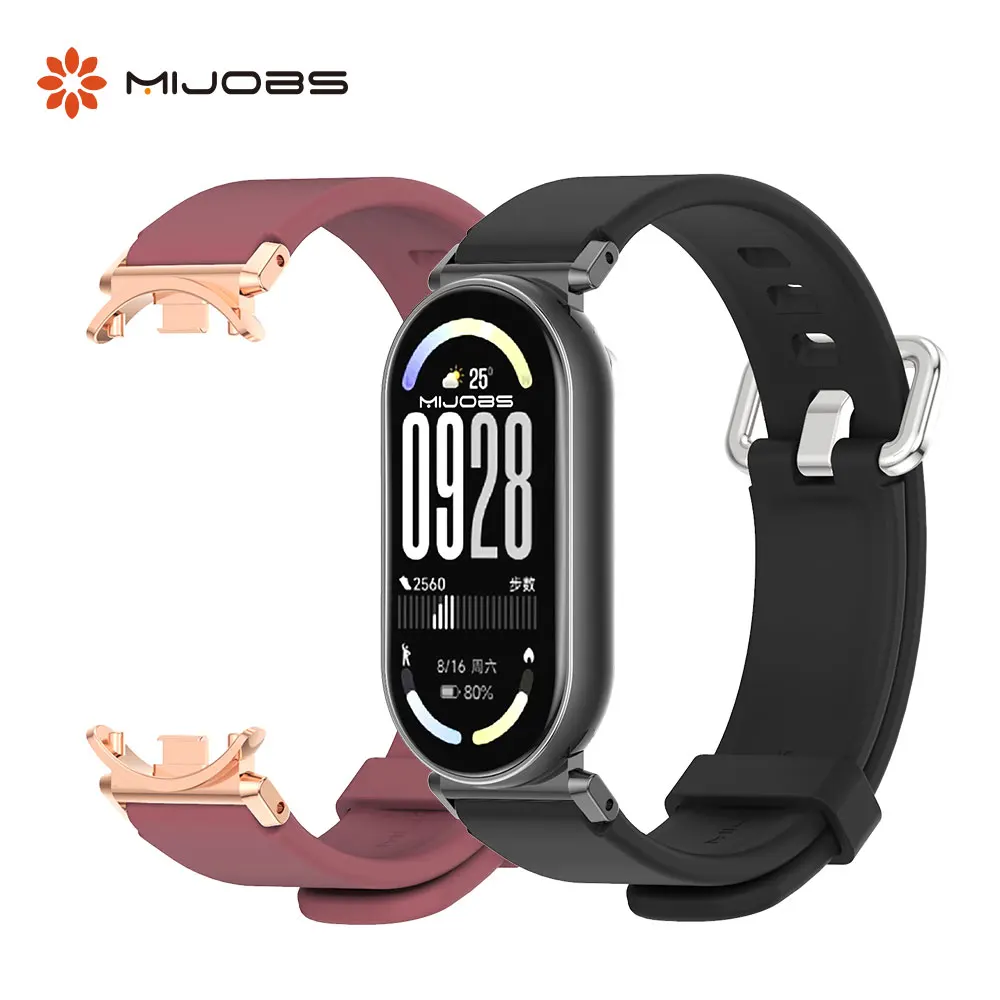 حزام ل Mi Band 10 9 8 7 6 5 4 3 سوار معصم من السيليكون لاستبدال Xiao mi Mi Band 8 سوار Mi Band 7 6 5 4 3 شريط للرسغ