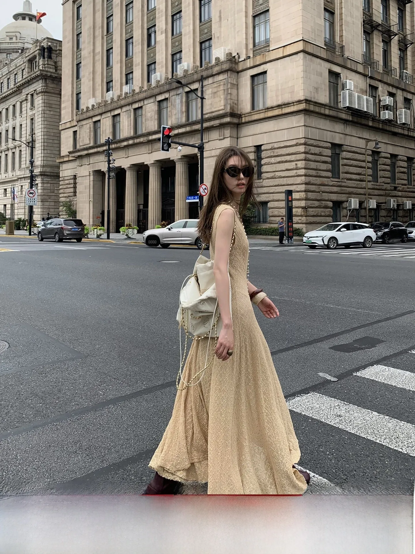 

Gakee Official Vintage V-ne Women's Dr Early Autumn Slimming Commute Two-piece Set Long Skirt Casual Medium Softn Cot...