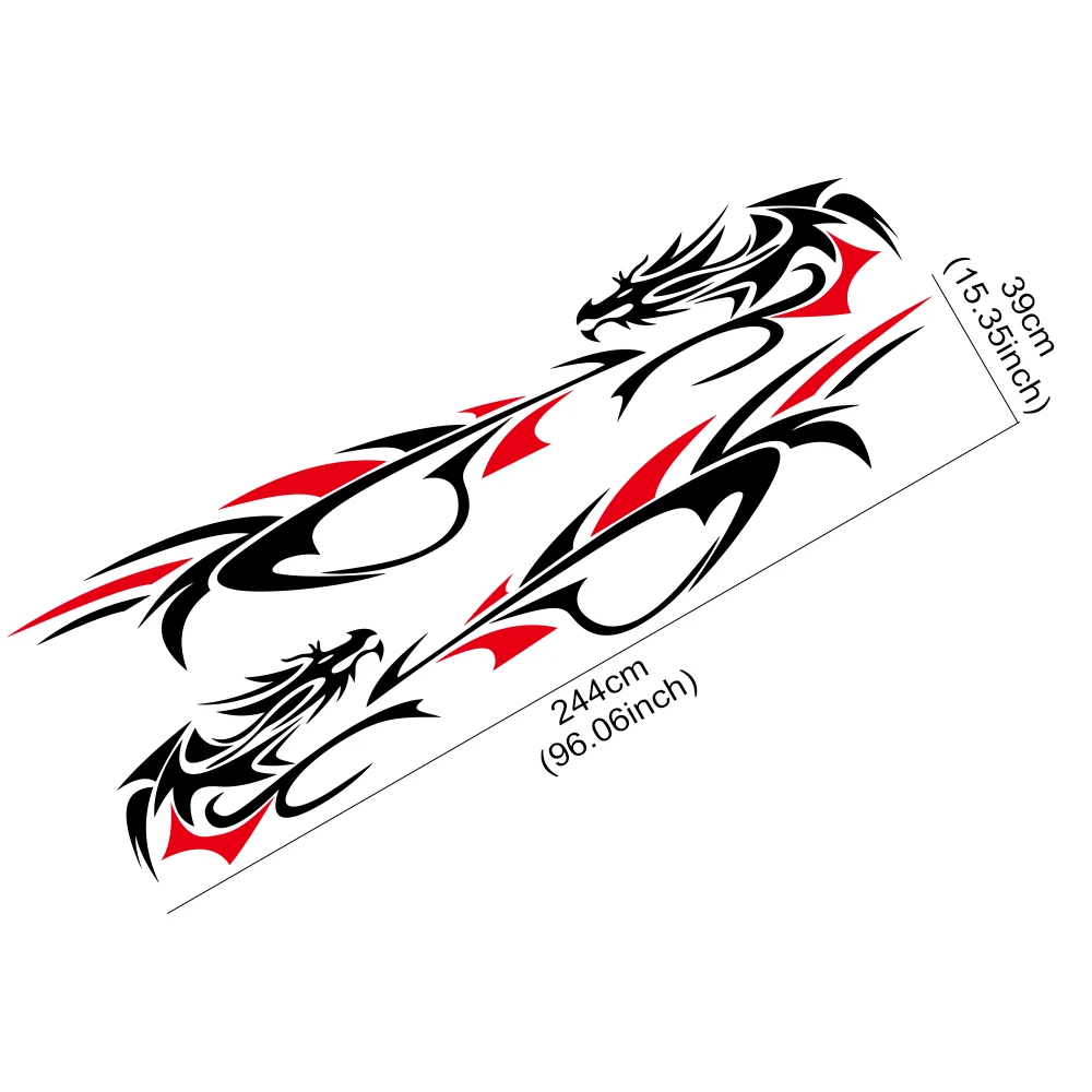 

Chinese Dragon Flames Car Sticker Door Side Decals Kit Waterproof PVC Stickers Vinyl Film Car Accessories Exterior Decoration