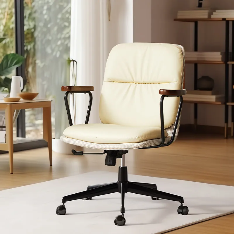 

Modern Study Office Chair Swivel Desk Cushion Arm Comfortable Office Chair Wheels Backrest Sillas De Oficina Trendy Furniture