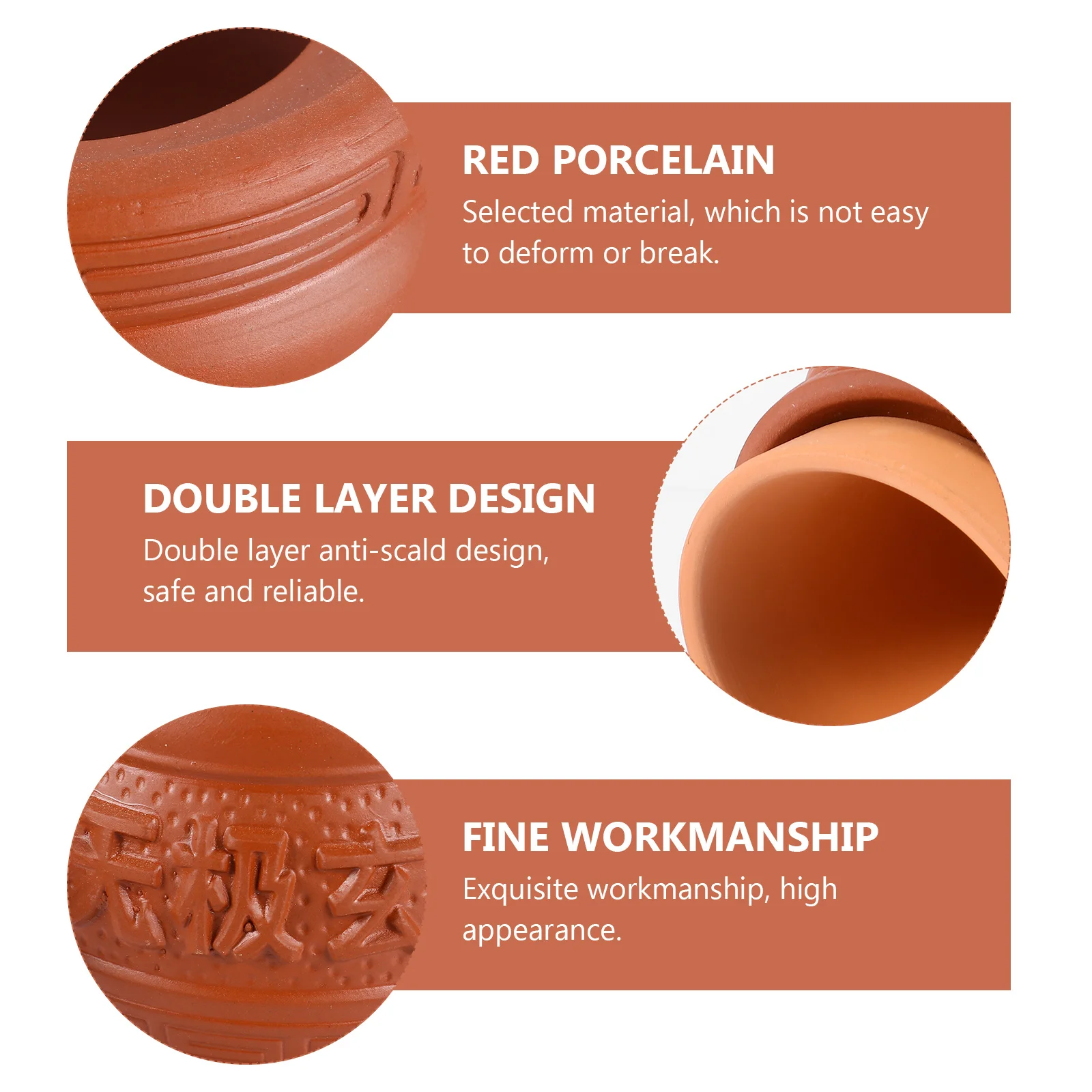 

1Pcs Durable Lightweight Red Porcelain Moxibustion Can Ergonomic Design Adjustable Elastic Band for Neck Shoulder Pain Relief