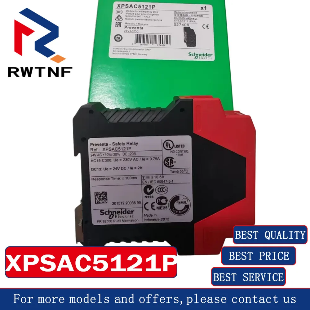Brand New Genuine XPSAC5121P Schneider Safety relay 24V AC/DC ,100% original warehouse stock