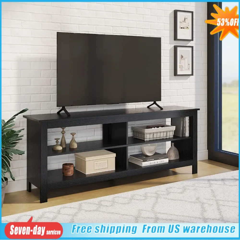 

Furniture Living Room Farmhouse TV Cabinet Entertainment Center Media Stand With Lockers Modern TV Cabinet for 60 Inch TV Table