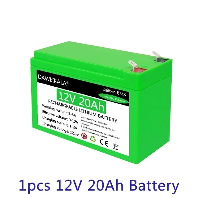 Batería de litio recargable de 12V para exteriores, célula solar, luz eléctrica, 18650 batería recargable, cargador BMS 40A