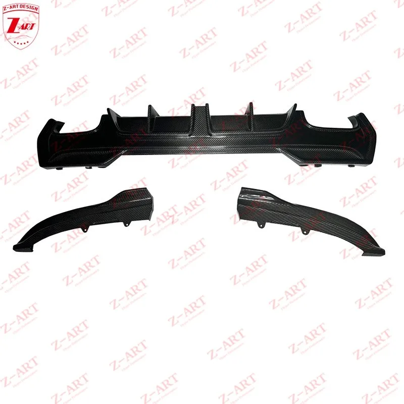 Z-ART G22 Dry Carbon Fiber Rear Diffuser for BMW G22 Dry Carbon Fiber Rear Lip for All New 4 Coupe 2020+