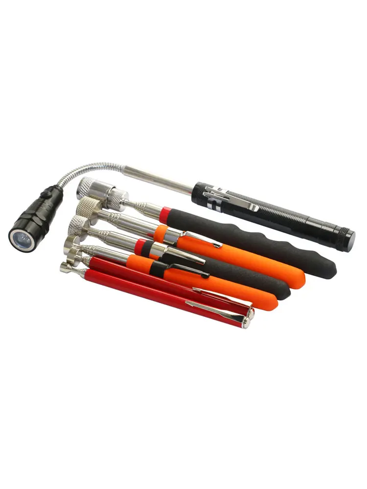Mini stylo magnétique télescopique Portable avec lumière pour la ramassage des boulons d'écrou, bâton de tige de ramassage extensible