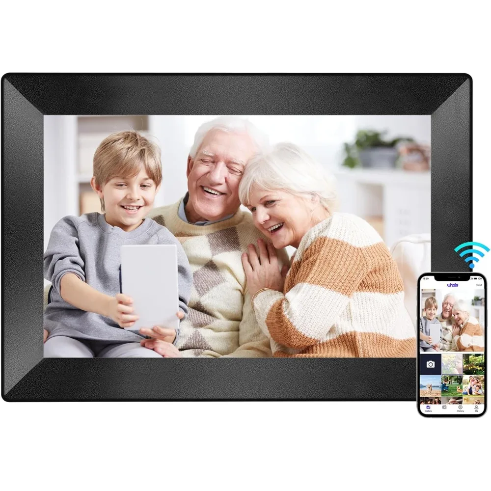 

Frame High Definition Intelligent Digital Photo Frame WiFi Touch Screen Digital Photo Frame 16GB Storage Space, Wall Mounted