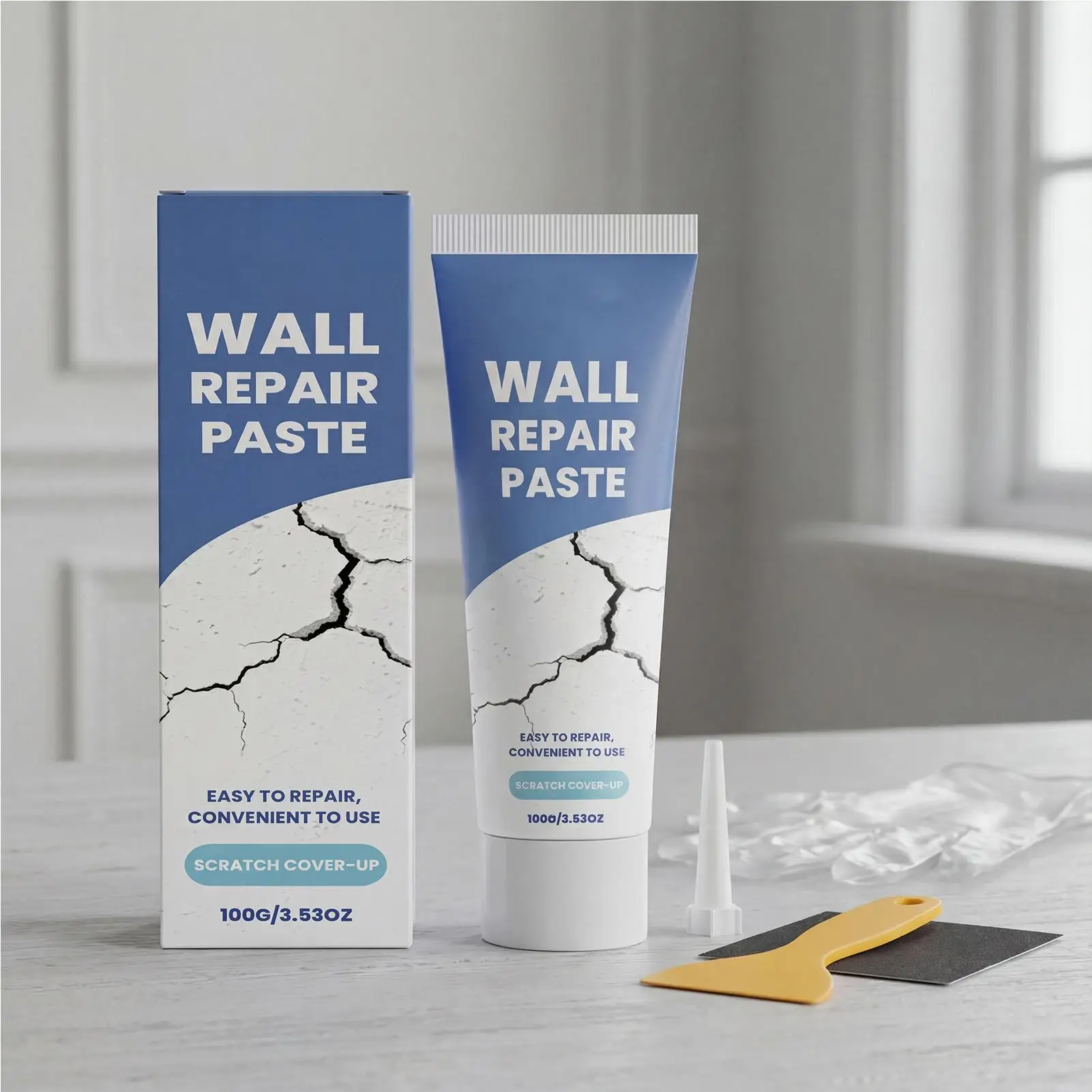 Wall Mending Agent Repair Kit Mending Glue Caulk Wall Filler for Holes for Crack Hole Plaster Concrete Ceramic Tile Shower Floor