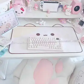 Kawaii roztomilá podložka pod myš ve stylu Ins originální kočka nadrozměrná kožená vodotěsná podložka na stůl kancelářská pracovna ložnice podložka pod klávesnici počítače 10 nejlepší prodej roztomilé podložky na stůl - №4