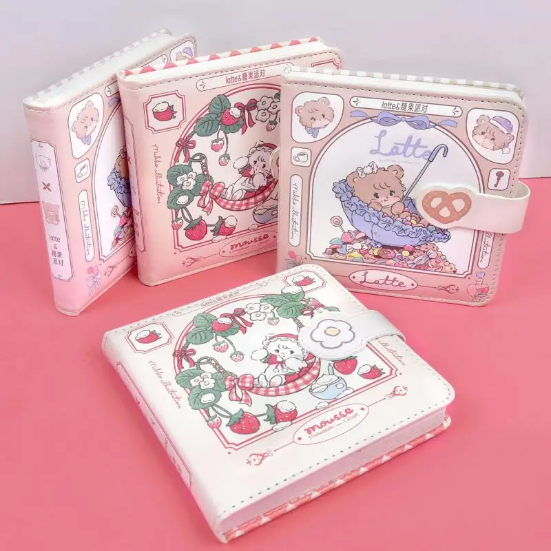 Libro con cierre magnético Kawaii de Disney Mikko, cuaderno de estudiante Cortex bonito, libro de contabilidad de mano para chica de dibujos animados, páginas interiores de colores, regalo para diario