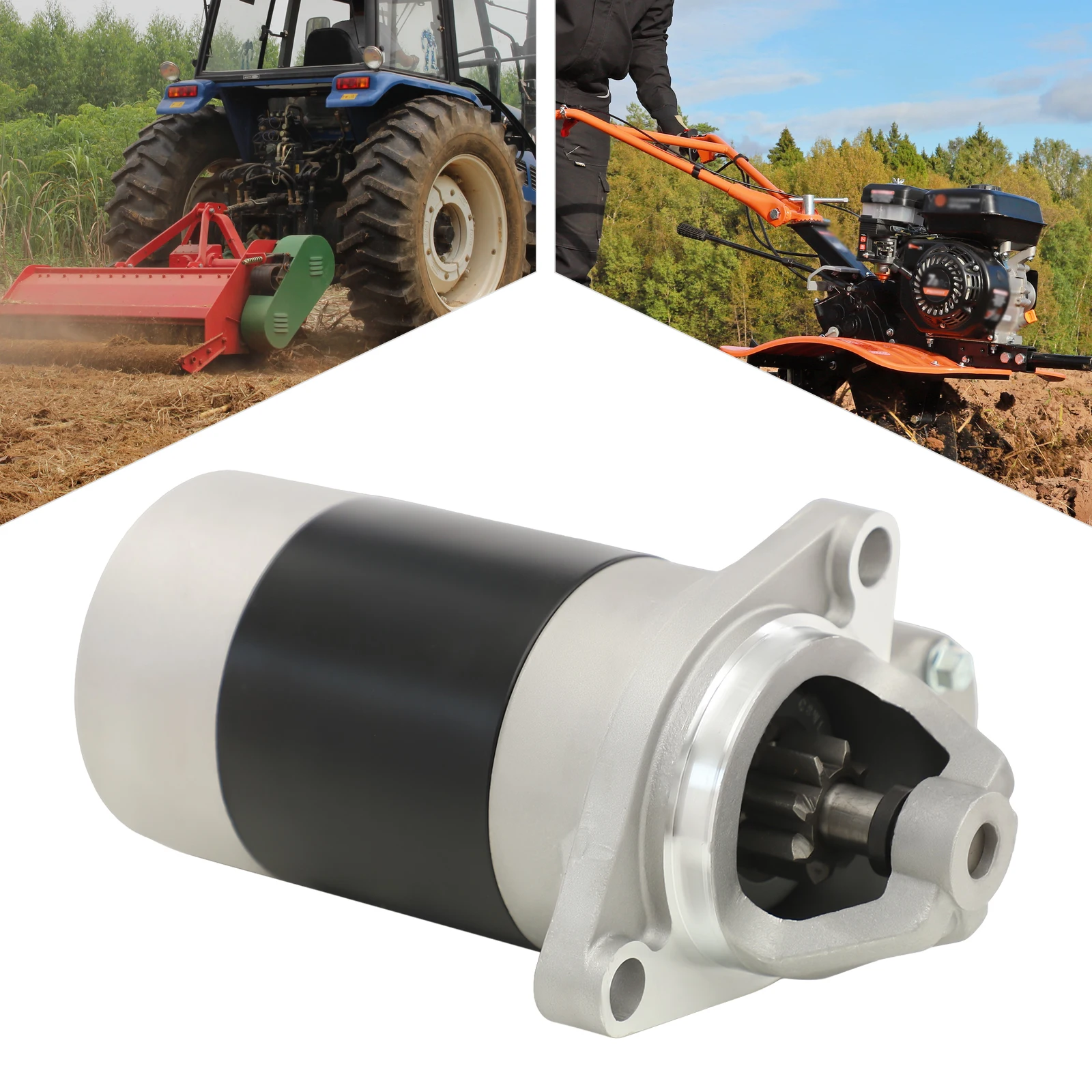 Motorino di Avviamento Elettrico 12V 1KW 8 Denti, Alta Coppia per Motori Diesel Monocilindrici Raffreddati ad Aria 170F 173F 178F 186F 188F, Ricambio Resistente per Coltivatori e Macchinari
