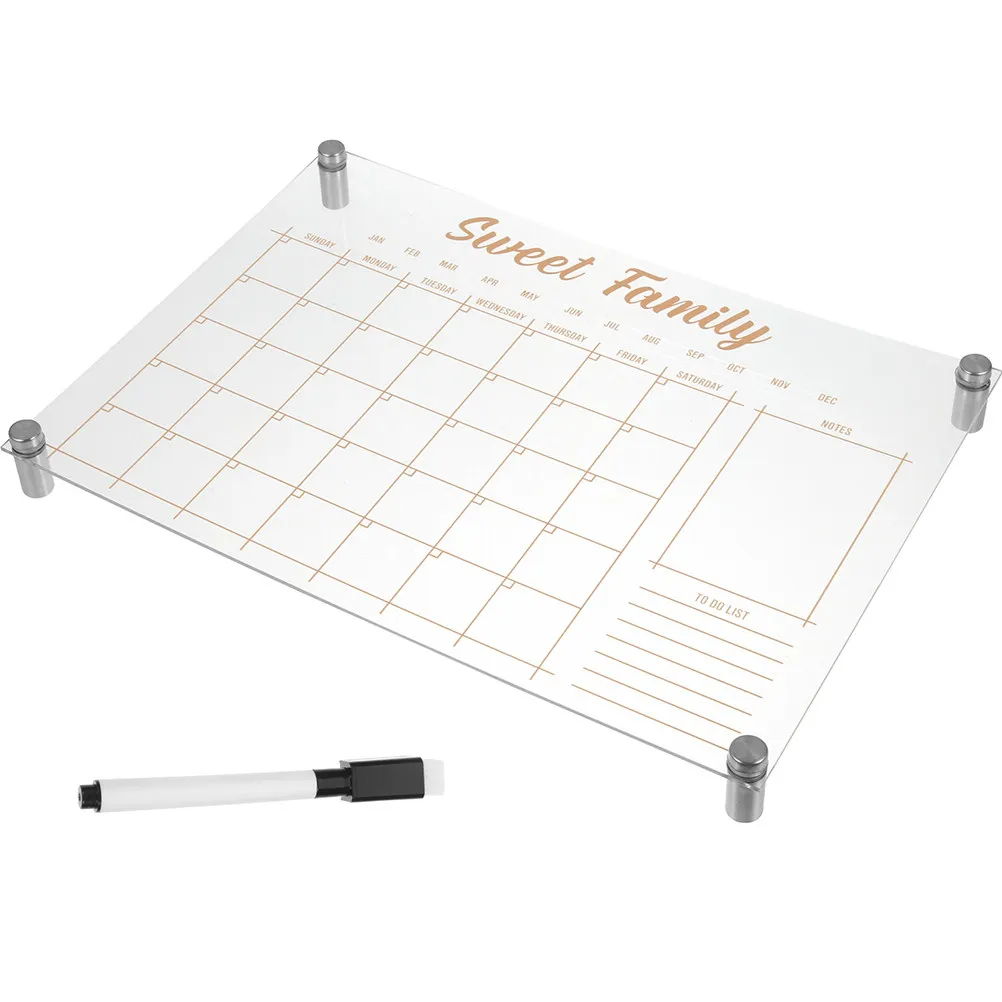 1Set Decorative Message Board Stable Acrylic Handwritten Erasable Memo Board Small Space Saving for Office Home Hotel Restaurant