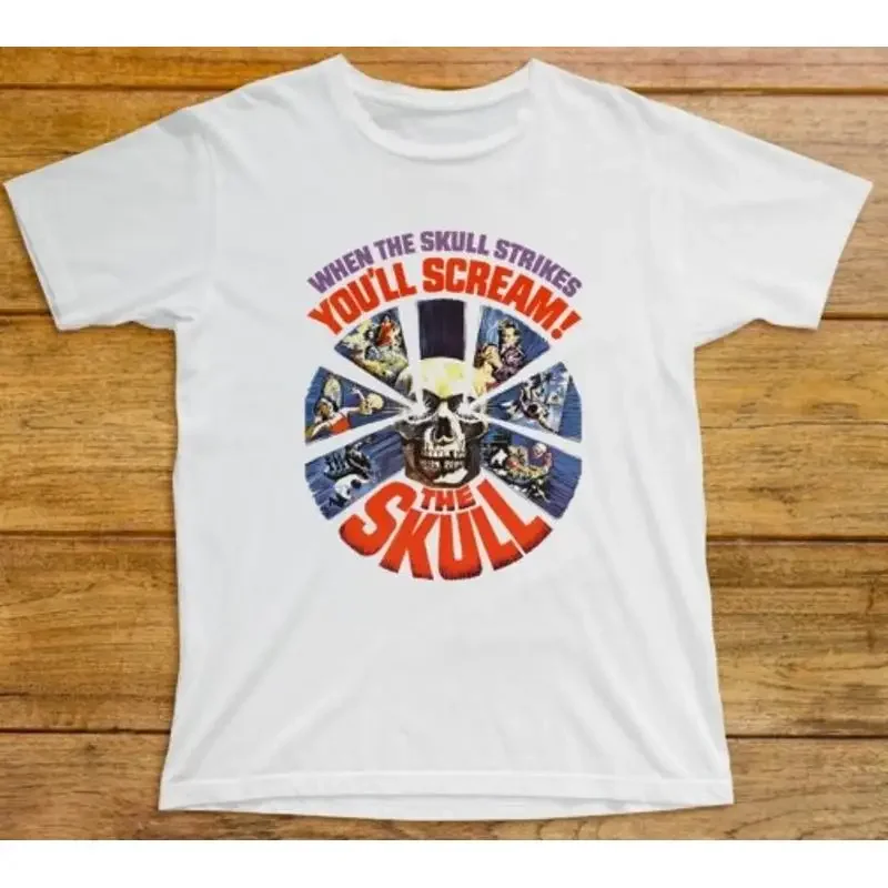 The Skull Classic Horror Movie Poster T Shirt 619 Peter Cushing Christopher Lee