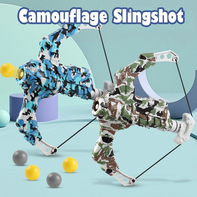 

Soft Bomb camouflage slingshot bow and arrow toy shooting set outdoor sports games garden competition interactive montessori toy