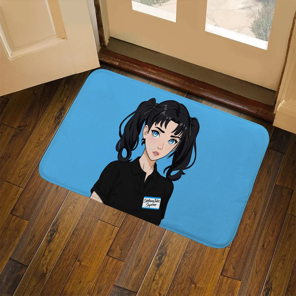 

Fashionable Girl Doormat Outdoor Rug Mat Things for the Home Decor Items Exterior Entrance Carpet Room Decorating Items Carpets