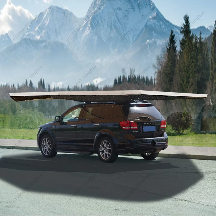 

Folding Pentagon Awning: 360°/270°/180° Rotatable Sunshade & Rainproof Canopy – Car Side/Back Tent