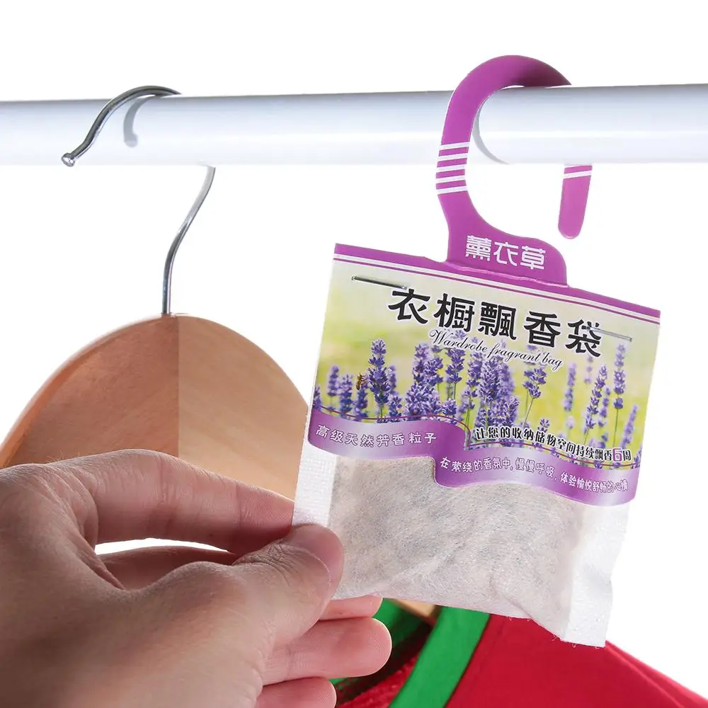 5pcs Wardrobe Fragrance Sachets Smell Incense Hanging Decor Odor Removal Rose Jasmine Lavender Scent Air Freshener for Home Car view 6