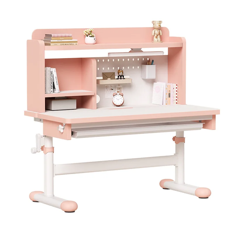 Table with lamp can be lifted and lowered, desk chair for students, writing homework chair set