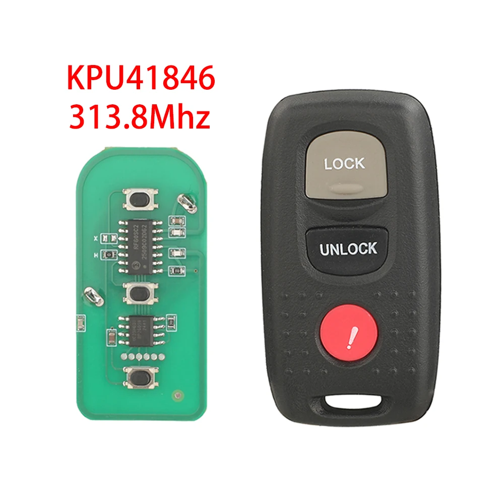 jingyuqin Neuer Fernbedienungs-Autoschlüssel für Mazda 3 Atenza 2005 2006 KPU41846 41780 41846 Vollsteuerung 313,8 MHz