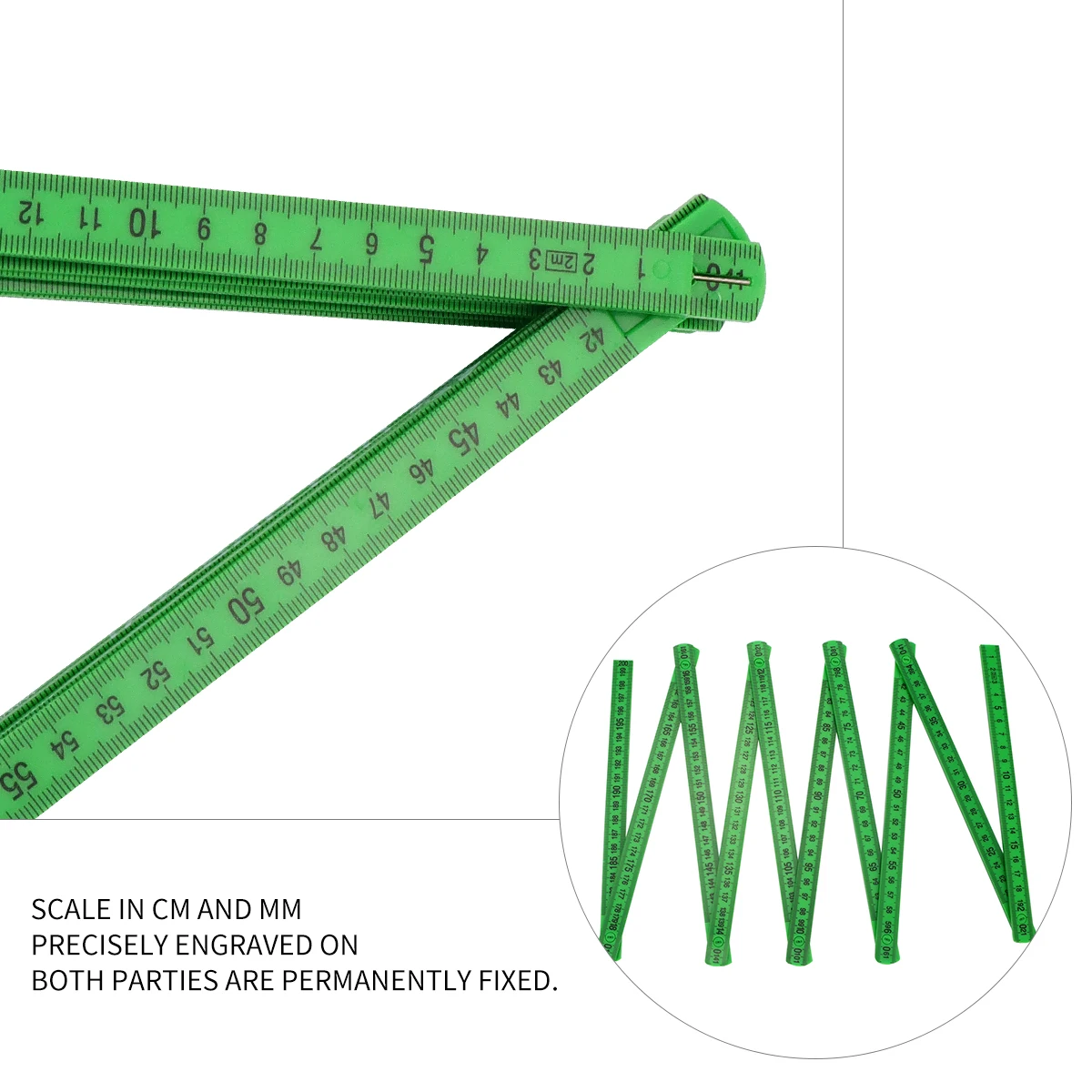 

Plastic Folding Ruler Foldable Meter Stick Metric Measuring Tape Measure Portable Scale