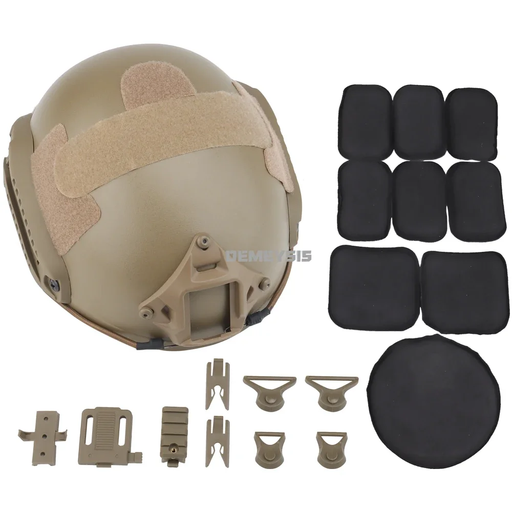 Kask taktyczny FAST MH do CS Airsoft Paintball Strzelanie Kaski sportowe Combat Wargame CS Odporny na uderzenia kask ochronny