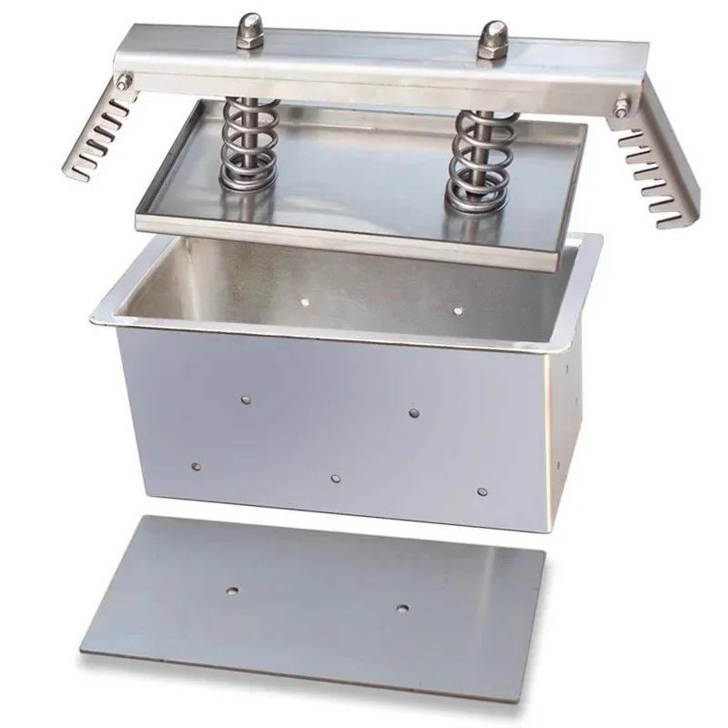 Stainless Steel Removable-Mold Meat Press—Spring-Loaded Hamburger Patty Molding Mold, suitable for restaurants, cafeterias