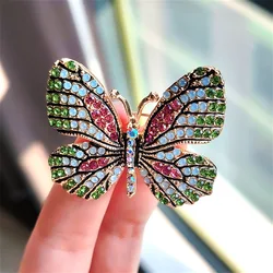 Trendy Inlaid Rhinestone Colorful Butterfly Brooches For Women Luxury Design High Grade Charm Animal Brooch Pins Jewelry Gifts