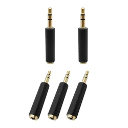 5PCS 3.5mm 4 Pole Female To 3 Pole Male Plug Stereo Socket Audio Adapter 1/8 TRRS to TRS Jack Converter Microphone Connector